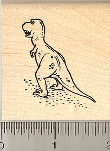 Tyrannosaurus Rex Dinosaur Looking Away Rubber Stamp