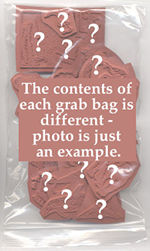 8-Piece Unmounted Clay-Friendly Rubber Stamp Grab Bag