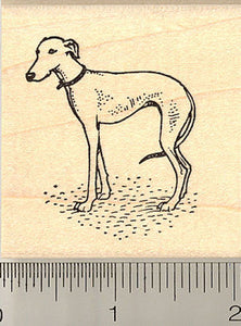 Lurcher Dog Rubber Stamp