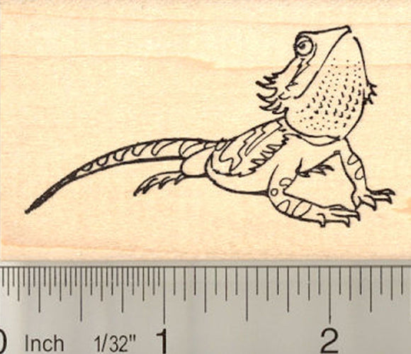 Bearded Dragon Rubber Stamp