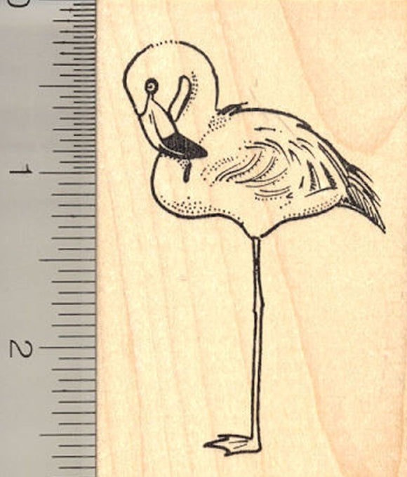 Flamingo Rubber Stamp