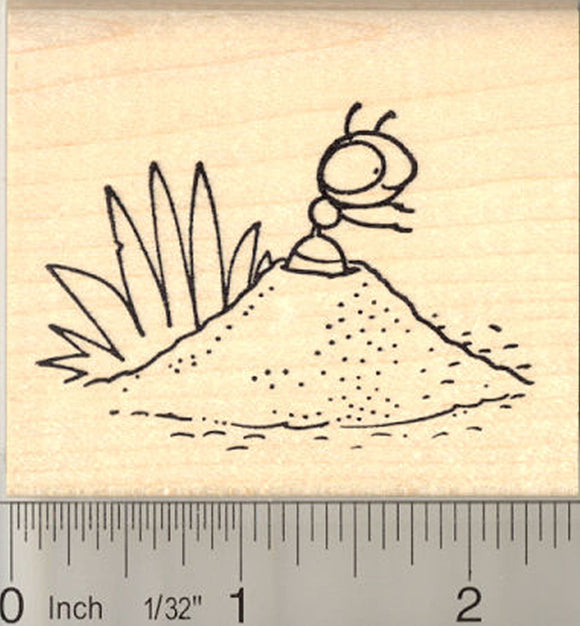 Ant Hill Rubber Stamp