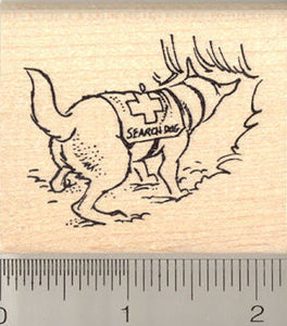 Search Dog Rubber Stamp
