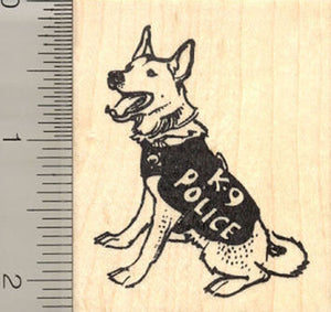 K-9 Police Dog Rubber Stamp