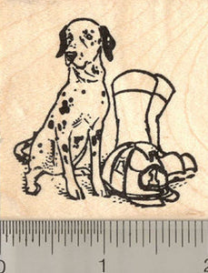 Dalmation Fire Dog Rubber Stamp