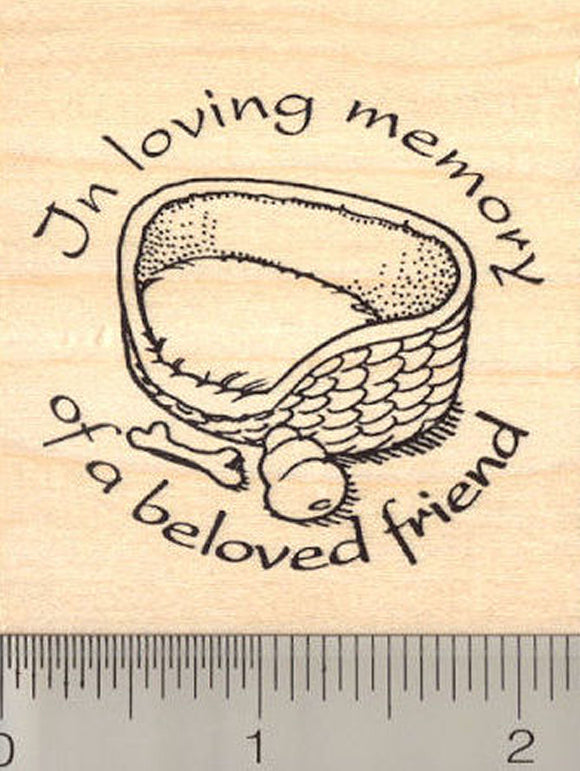 In Loving Memory of a Beloved Friend Rubber Stamp