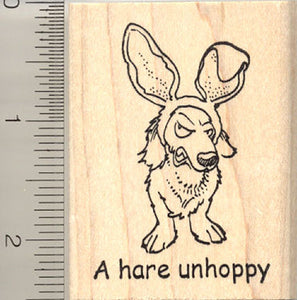 A Hare Unhoppy Rubber Stamp