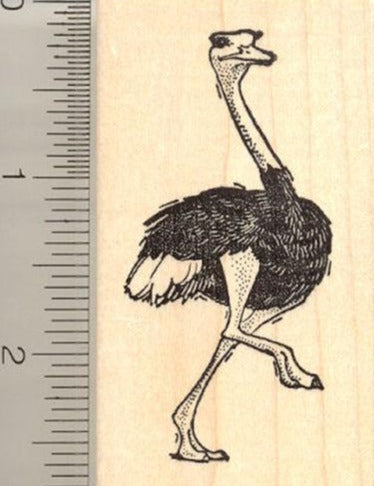 Ostrich Rubber Stamp