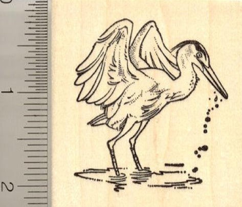 Heron Rubber Stamp
