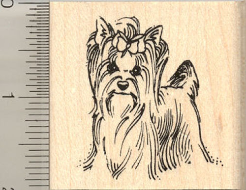 Yorkie Rubber Stamp