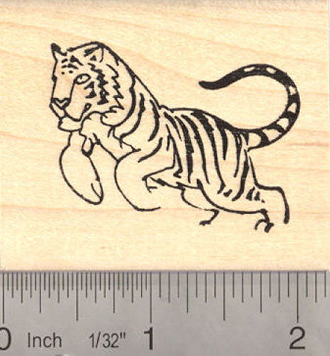 Mascot Tiger Rubber Stamp