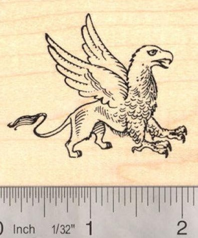 Large Griffin Rubber Stamp