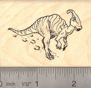 Duck-billed Parasaurolophus dinosaur Rubber