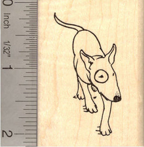 Bull Terrier Dog Rubber Stamp