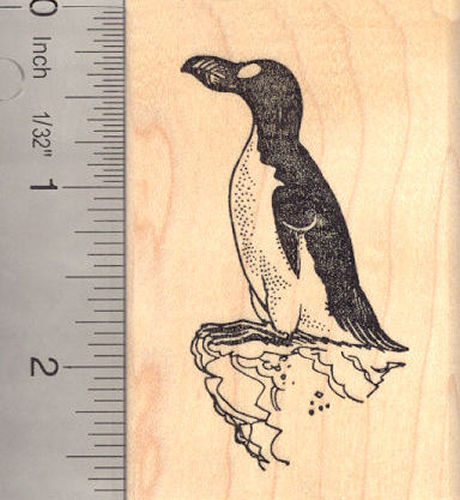 Great Auk Extinct Bird Rubber Stamp
