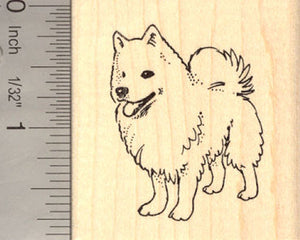 American Eskimo Dog Rubber Stamp