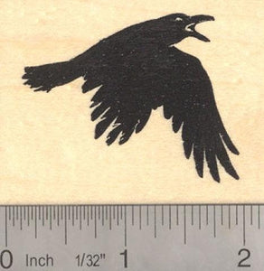 Raven Rubber Stamp Black Crow