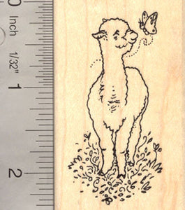 Alpaca Rubber Stamp (Huacaya)