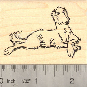 Borzoi Russian Wolf Hound Dog Rubber Stamp