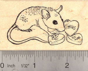 Valentine's Day Mouse Rubber Stamp, Rat