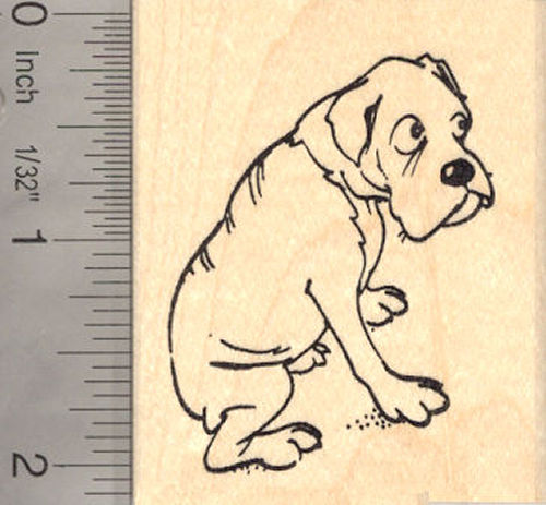 Olde English Bulldogge Rubber Stamp