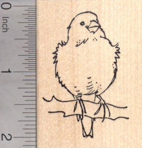 Canary Bird Rubber Stamp, Songbird from Macaronesian Islands