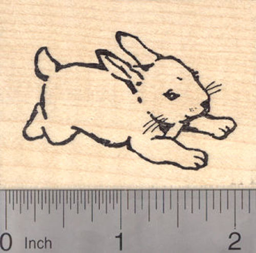 Red Ink Rabbit Stamp Bunny Rabbit Rubber Stamp – RubberHedgehog Rubber Stamps