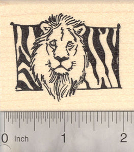 Lion Head Rubber Stamp, Wildlife, Safari, African Print