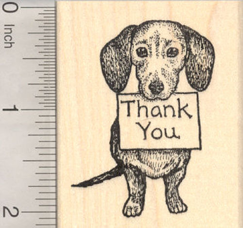 Dog Thank You Rubber Stamp, Beagle
