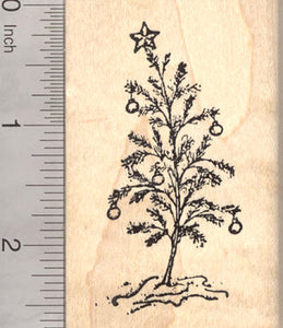 Traditional Christmas Tree Rubber Stamp