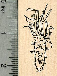 Ear of Corn Rubber Stamp, Garden Vegetable
