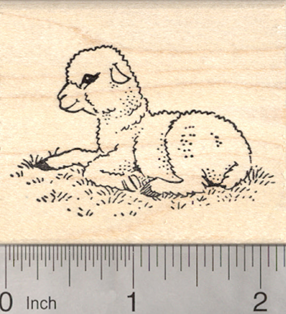 Spring Lamb Rubber Stamp, Easter Sheep