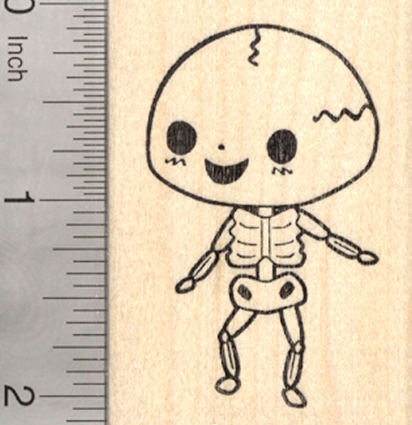 Halloween Skeleton Rubber Stamp, Day of the dead