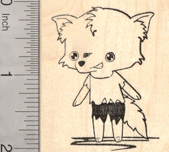 Halloween Werewolf Rubber Stamp