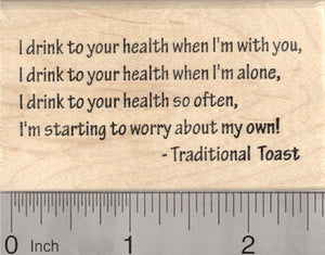 St. Patrick's Day Toast Rubber Stamp, I drink to your Health