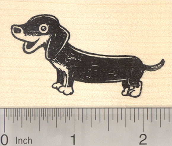 Dachshund Rubber Stamp, Wiener Dog