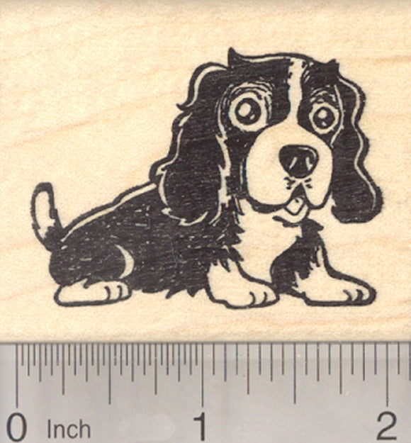 Cavalier King Charles Spaniel Rubber Stamp, Dog
