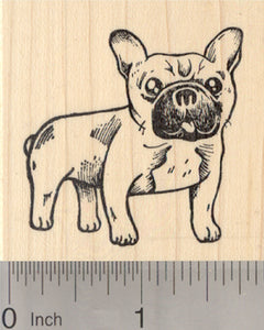 French Bulldog Rubber Stamp, Frenchie, Dog