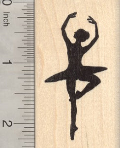 Ballerina Rubber Stamp, Ballet Dancer