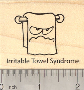 Irritable Towel Syndrome Rubber Stamp, Humor
