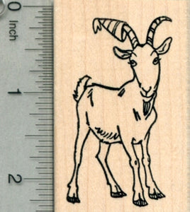 Birthday Goat Rubber Stamp, in Party Hat