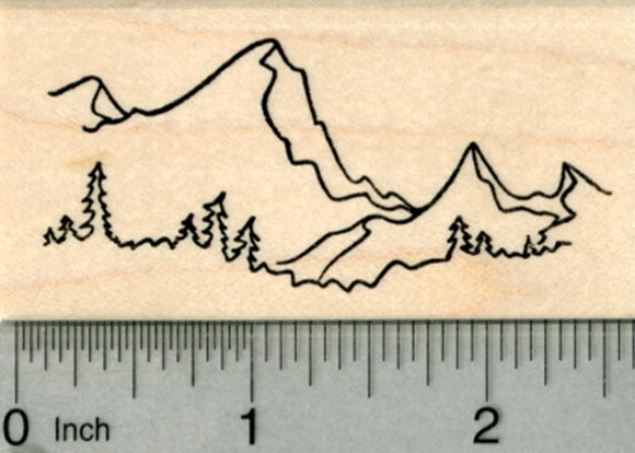 Denali Mountain Rubber Stamp, Mt. McKinley
