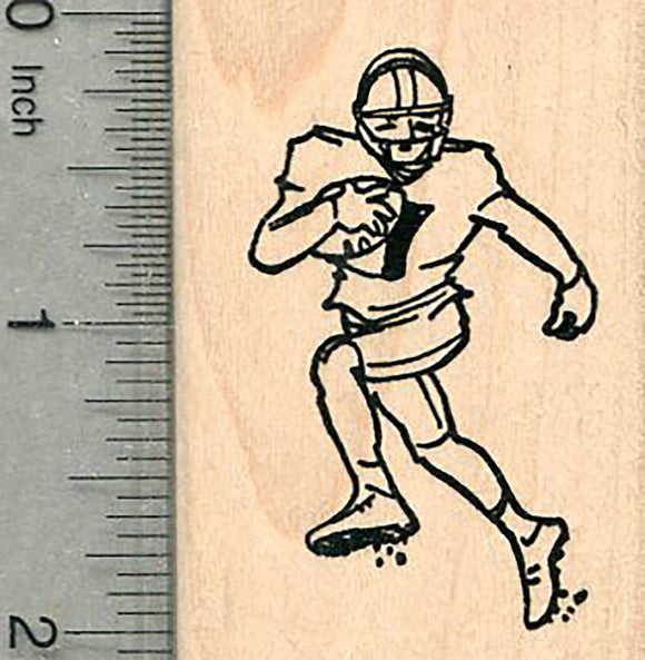 American Football Player Rubber Stamp