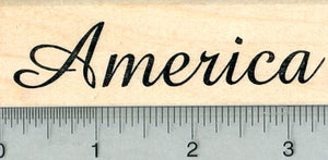 America Rubber Stamp, Script