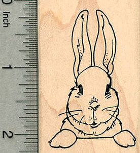 Rabbit Rubber Stamp, Bunny Portrait, Easter Spring Series