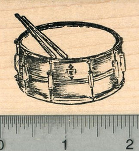 Snare Drum Rubber Stamp, Percussion Musical Instrument Series