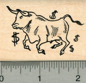 Market Bull Rubber Stamp, Wall Street