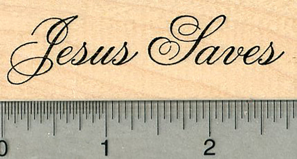 Jesus Saves Rubber Stamp