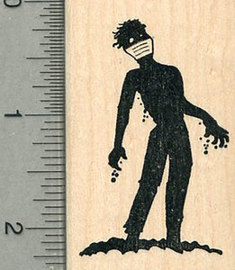 Zombie Apocalypse Rubber Stamp, Mask Series