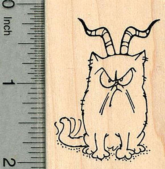 Krampus Cat Rubber Stamp